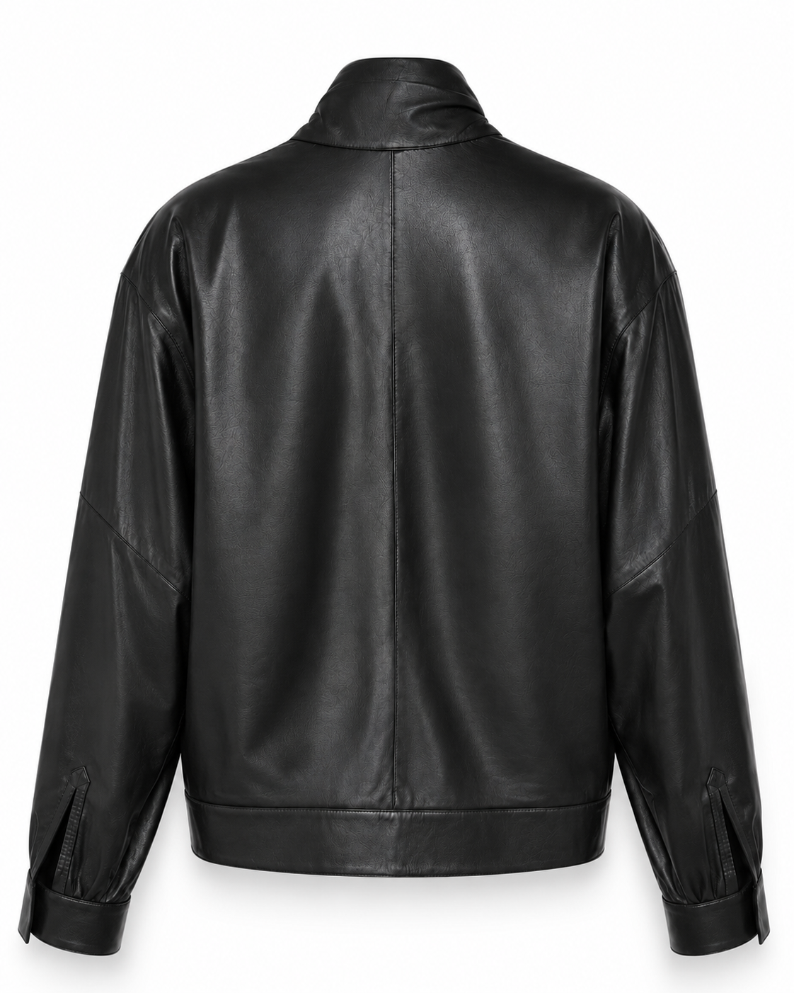 The Sculptural Leather Wrap Jacket