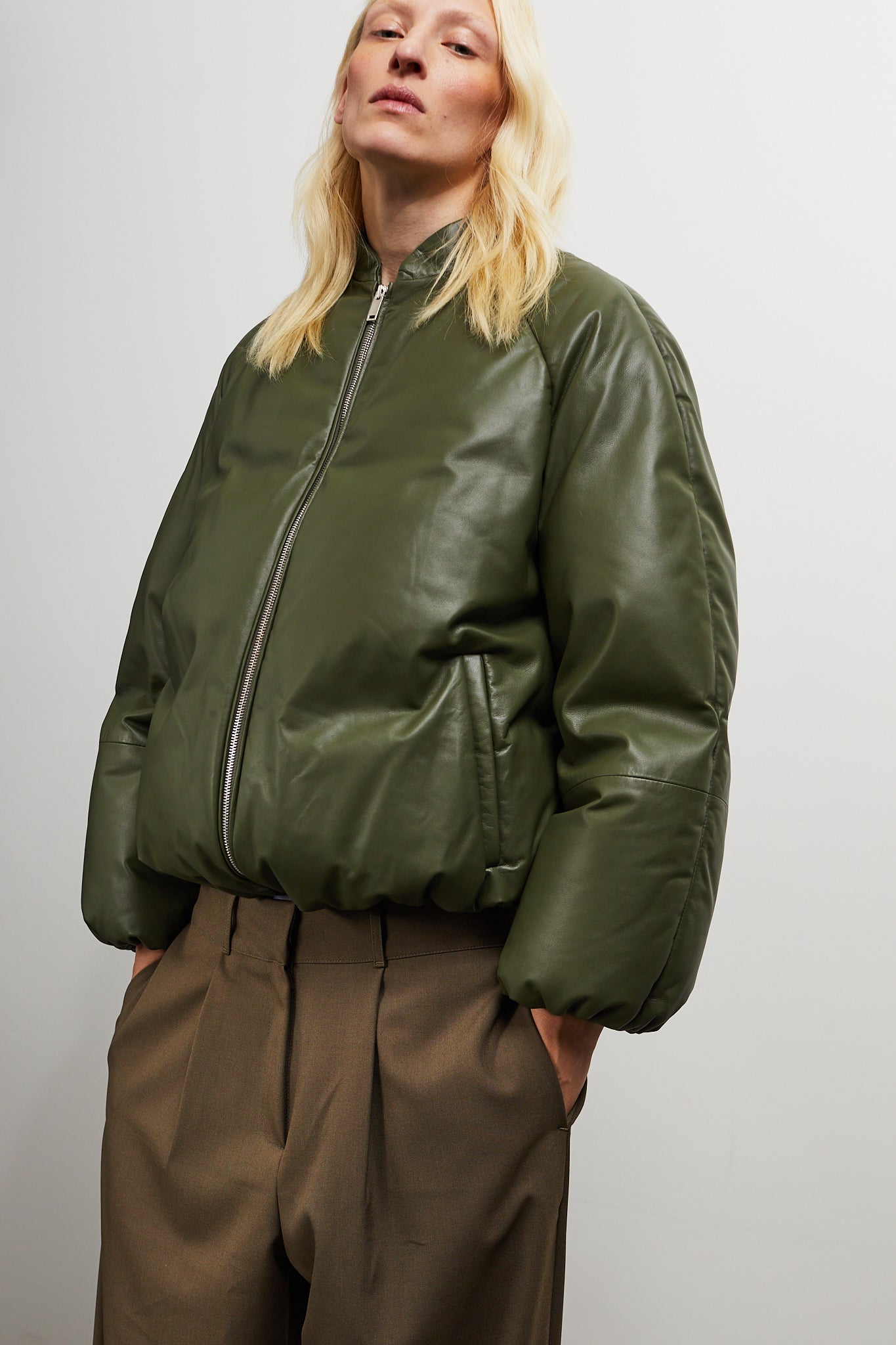 #13 FW24 Padded Leather Bomber