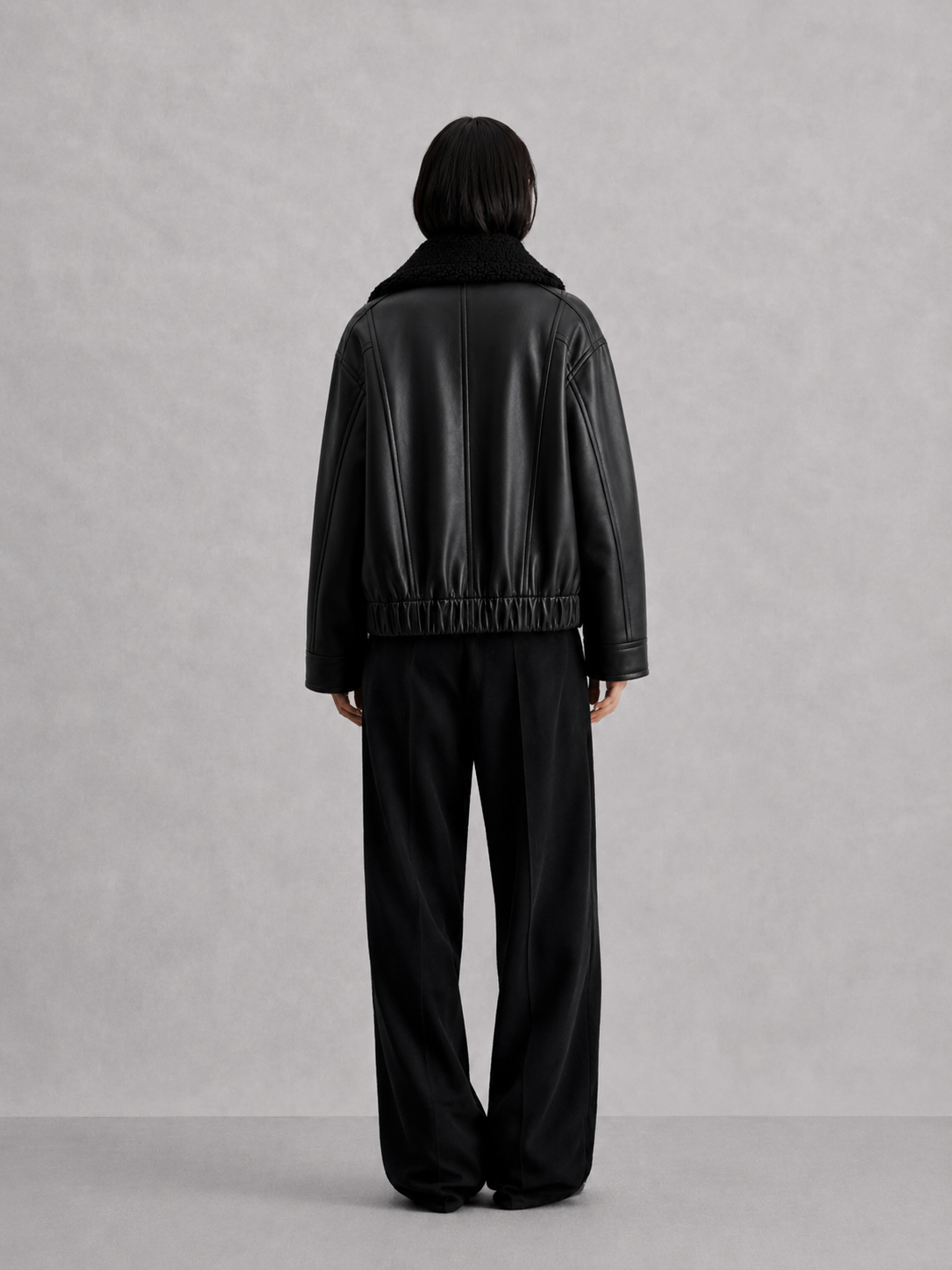 The Soft Birker Jacket — model back view